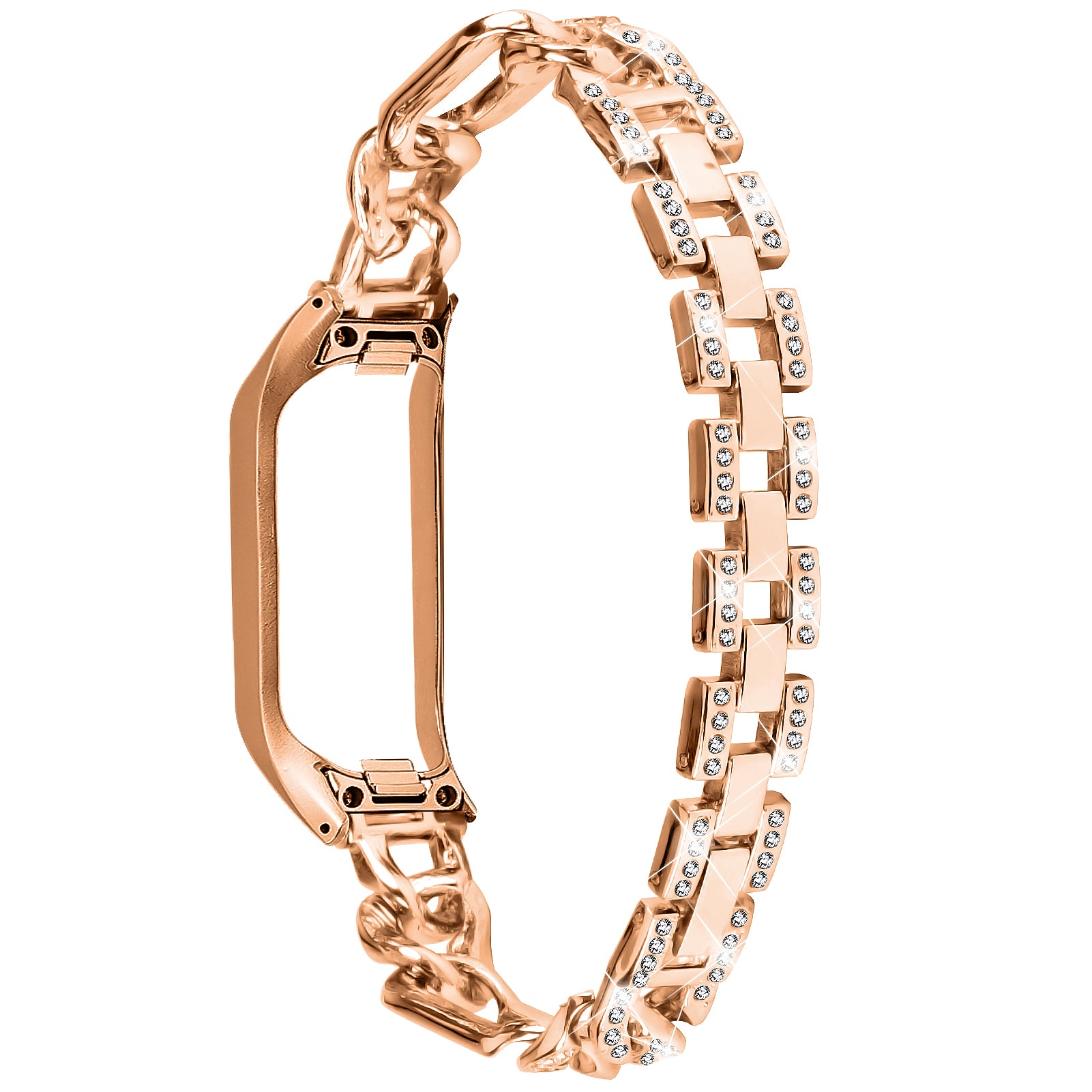 Watch Band for Samsung Galaxy Fit-e SM-R375 Bling Rhinestone Decor Watch Band Alloy Bracelet Strap Watch Band for Samsung Galaxy Fit-e SM-R375 Bling Rhinestone Decor Watch Band Alloy Bracelet Strap